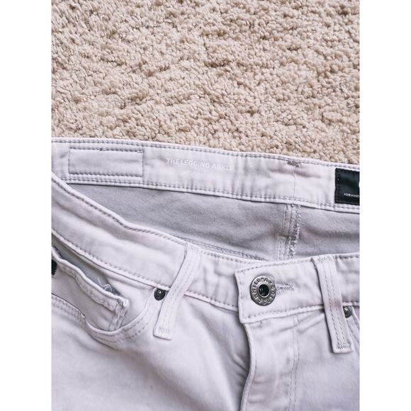 AG Adriano Goldschmied Ankle Skinny Jeans 25R Light Gray Clean Girl Minimalist - Picture 4 of 8